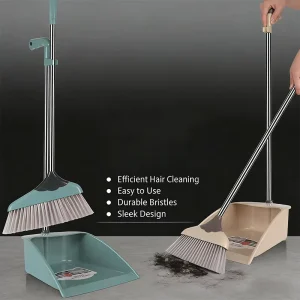 Factory Supply High Quality Hot Selling Folding Broom Holder and Dustpan Set with Long Handle