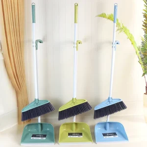 Factory Supply Household Cleaning Set with Soft Bristle Plastic Sweeping Broom