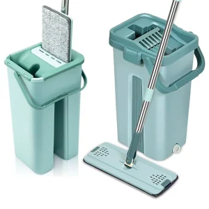 Factory Supply Household Dry and Wet Flat Mop and Bucket Set