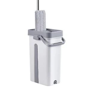 Factory Supply Microfiber 360-Degree Wet and Dry Flat Mop and Bucket Set