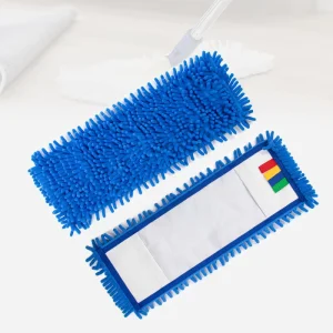 Factory Washable Chenille Microfiber Flat Mop Head Refills with Pocket