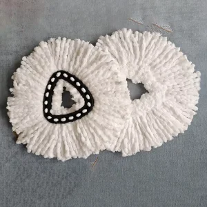Factory direct sales 360 Easy Wring Microfiber Spin Mop Head Refill Triangle Easy Wring Microfiber Mop replacement cloth