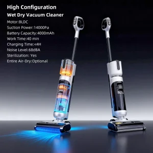 Fast Delivery Best Rated 14000Pa Powerful Suction Self Cleaning Long Worktime Wet and Dry Vacuum Cleaner for Home Hard Floor