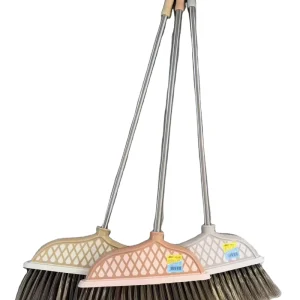Fiber Broom with Soft Bristles for Household Floor Cleaning