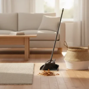 Flair Long Handle Stainless Steel Portable Household Broom Stick Set PP+PET Brush Outdoor Cleaning Mop Dustpan Included Pet