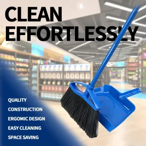 Flair Modern Design 120cm Long Fiber Floor Broom Durable PP PET Eco Friendly Flagged TPR Bristles Stick Handle Home Plain