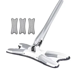 Flat Extruded X-Shaped Mop with Microfiber Cloth for Kitchen and Bathroom Cleaning