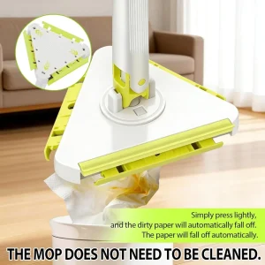 Flat Floor Cleaning Mop With Pressure Clamping System Mini Mop For Kitchens Walls and Windows Triangle