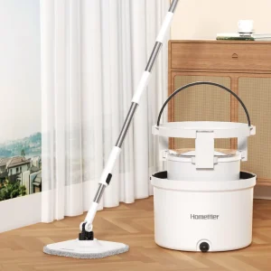 Flat Floor Mop with Steel Pole for Various Floors