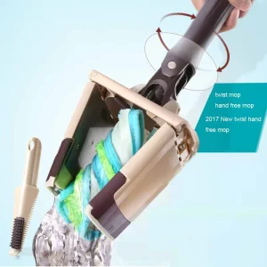Flat-Handle Microfiber Spin Mop