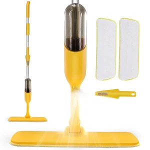Flat Microfiber Spray Mop with Large-Capacity Water Bottle