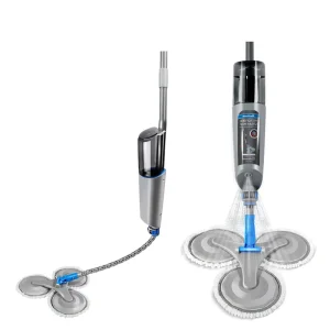 Flat Microfiber Water Spray Mop with Telescopic Pole and 360-Degree Swivel Head