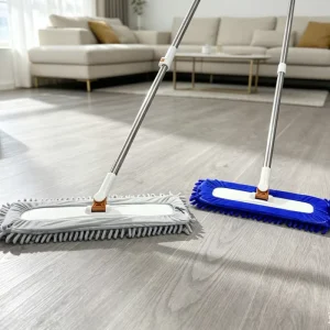 Flat Mop Manual Telescopic Handle Dry Wet Dual Purpose Water Absorbing Chenille Caterpillar Row Mop One Drag Clean Cloth Head
