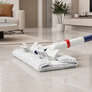 BOOMJOY Flat Mop with Dense Interlocking Teeth for Secure Cloth Grip and Multi Surface Floor Cleaning for Home and Office