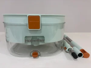 Flat Mop with Bucket Spin Mop Clean and Dirty Water Separation Wet and Dry Use for Household Floors