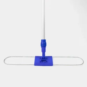 Flat Mop with Dust Push Plate, Wet and Dry Stainless Steel Mop Board Frame