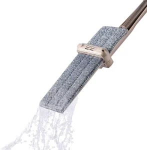Flat Mop with Hands-Free Water Squeezing for Floor Cleaning