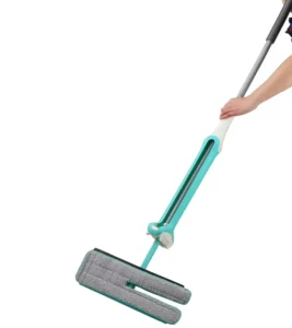Flat Mop with Squeeze Split Microfiber Head, Automatic Squeeze, Double-Sided, for Living Room Cleaning