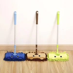 Flat Mop with Stainless Steel Pole, Rotating Design, Ultra-Fine Fiber Mop Head, and Mop Bucket