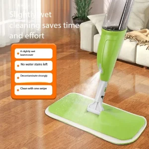 Flat Spray Mop with Built-in Spray and 400 ml Refillable Bottle