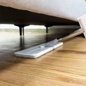 Flat Type Washable Microfiber Pad Mop Metal Handle for Floor and Wall Cleaning