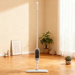Floor Cleaning Spray Mop with Quick-Release Refillable Bottle and 360-Degree Rotating Flat Head for Home and Commercial Use
