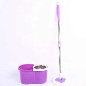 Floor Cleaning System 360 Spinning Mopping Floor Cleaning Tool Microfiber Mop Head and Bucket with Wringer