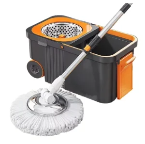 Floor Mop and Bucket Set with Wringer and Microfiber Mop