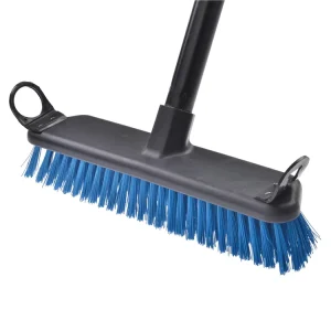 Floor Scrub Push Broom with Long Handle and Stiff Bristles for Bathroom, Kitchen, Patio, Tile, and Wall Cleaning