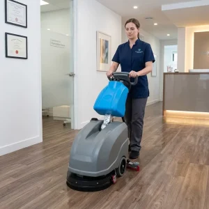 Floor Scrubber 1300㎡/h 24V Battery-Powered Floor Cleaning Machine for Private Clinic