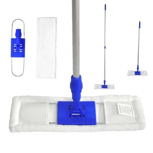Floor Wall Ceiling Washable Microfiber Dust Mop Pad with Foldable Handle Chenille Flat Mop