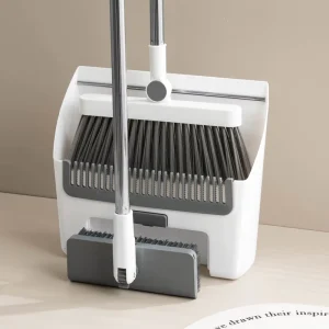 Foldable 3-in-1 Broom Dustpan Set, Multi-Purpose Home Floor Cleaning Kit, PP Broom Head, Stainless Steel Plastic Handle