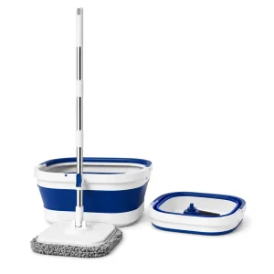 Foldable Compact Spin Dryer Flat Mop Bucket Set