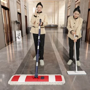 Foldable Flat Floor Mop with Long Handle for Bedroom, Balcony, and Corridor Cleaning