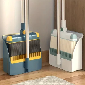 Foldable Household Cleaning Supplies Broom and Dustpan Set for Floor Cleaning