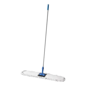 Foldable Large Flat Dust Mop with Cotton Mop Pad for Industrial, Hospital, Hotel, and Home Use