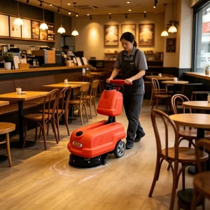Foldable PC36 Walk-Behind Floor Sweeper Cleaning Equipment Marble Hand-Push Electric Floor Scrubber