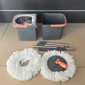 Folding Mop Bucket Set with Hands-Free Cleaning, Sewage Separation, and Detachable Rotating Mop