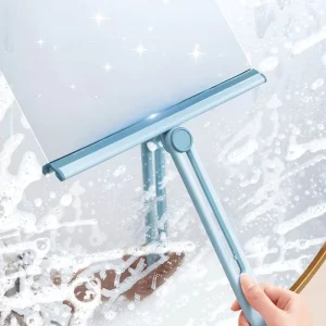 Folding Rotatable Window Scraper with Plastic Handle