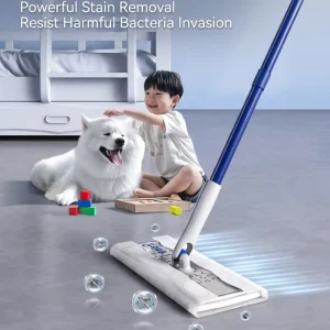 For Electrostatic Dust Mop Reusable Self Wringing Lightweight Ergonomic Telescoping Handle Durable Dry Wet Floor Mop