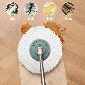 For Replacement Head 5 Pack Magic Mop Refill for 360 Systems Microfiber Round Shape Standard Universal Size Floor