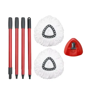 For Viledas 360 Easy Wring Microfibre Spin Mop Head 360 EasyWring Spin Mop Power Refill USA Euro Threaded 4 Section Broom Handle