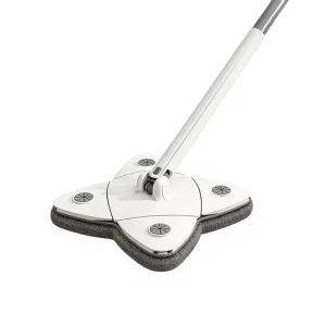 Four Leaf Clover Telescopic Stainless Steel Handle 360 Rotating Microfiber Mop Head Four Side Wringing Lightweight for