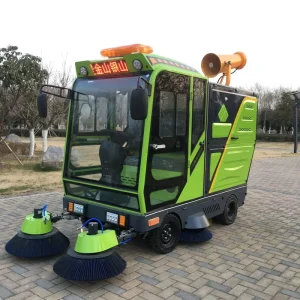 Four-Wheel-Drive Road Sweeper with Anti-Skid System, One-Touch Operation and High-Level Dumping