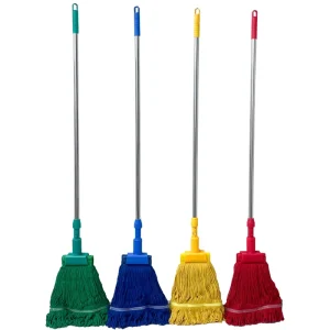 Four color Cotton Mop Hospital Hotel Factory Detachable Water absorbing Wax Mop Commercial Cleaning Mop