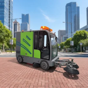 Four-wheel Ride-On Electric Industrial Self-Propelled Road Ground Sanitation Sweeper 48V Battery 260L