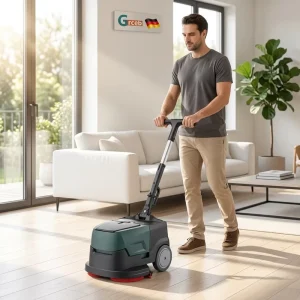 GS05 New Electric Cordless Small Polishing Lithium Battery Walk Behind Tile Home Floor Scrubber Cleaning Machine Commercial