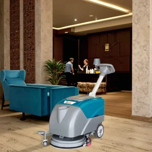 GS400 Electric Walk Behind Floor Scrubber New Gym Home Use Cleaning Washing Machine with Strong Motor Restaurant Hotel Sweeping