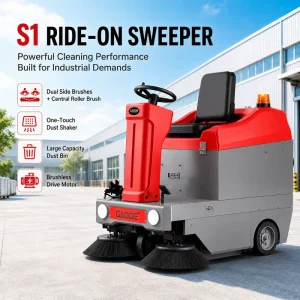 Gaoge Factory S1 Ride On Electric Sweeper 48v Industrial Floor & Street Broom Sweeper for Road Sweeping Machine