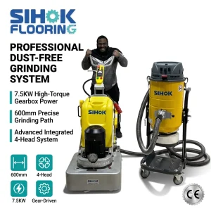 Gearbox Concrete Floor Grinder and Polisher for Cement, Marble, Diamond Terrazzo, and Epoxy